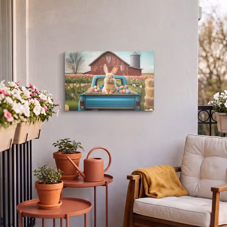 Buiten canvas - Konijn - Boerderij - Eieren — 4