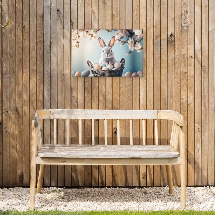 Buiten canvas - Konijn - Eieren - Mand — 3