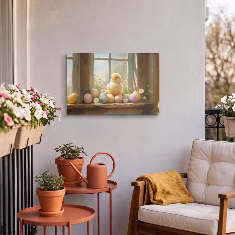 Buiten canvas - Kuiken - Raam - Paaseieren — 4