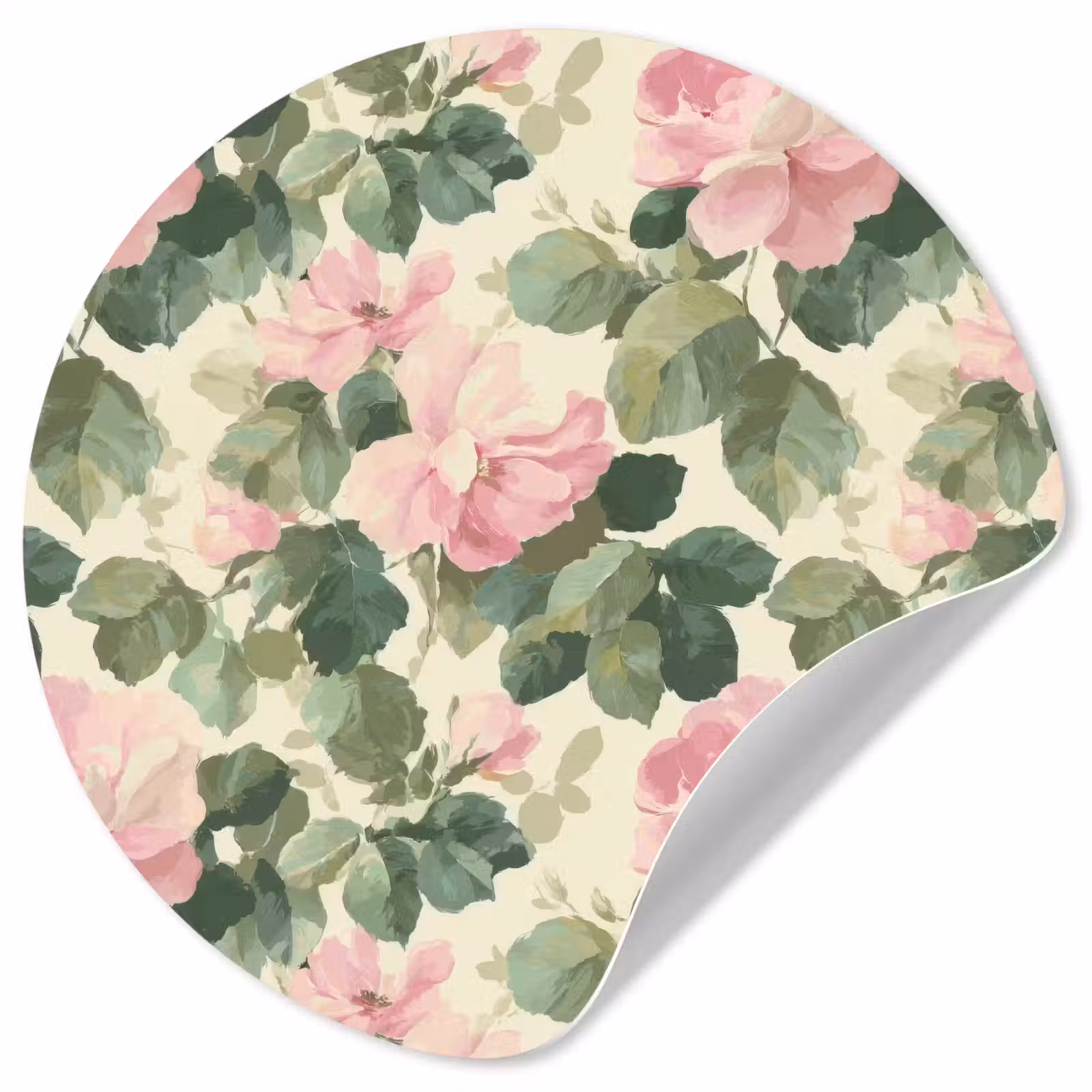 Behangcirkel - Rozen - Botanisch - Roze — 1