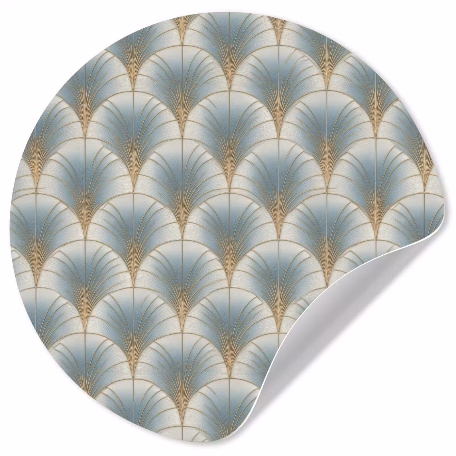 Behangcirkel - Waaier - Klassiek - Blauw — 1