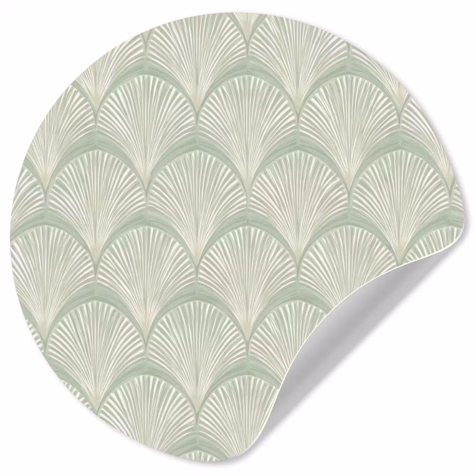 Behangcirkel - Waaiers - Patroon - Groen — 1
