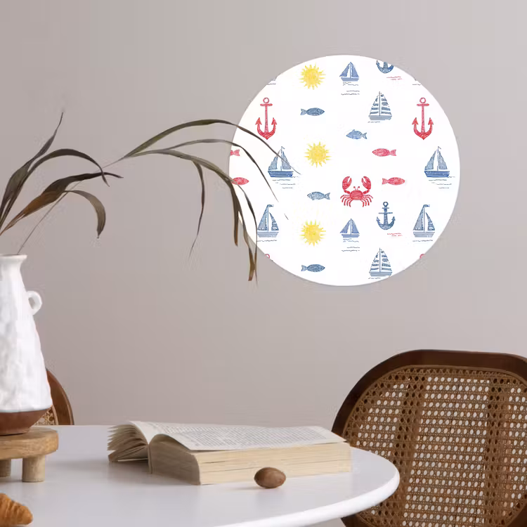 Behangcirkel - Nautisch - Illustraties - Kleurrijk — 4