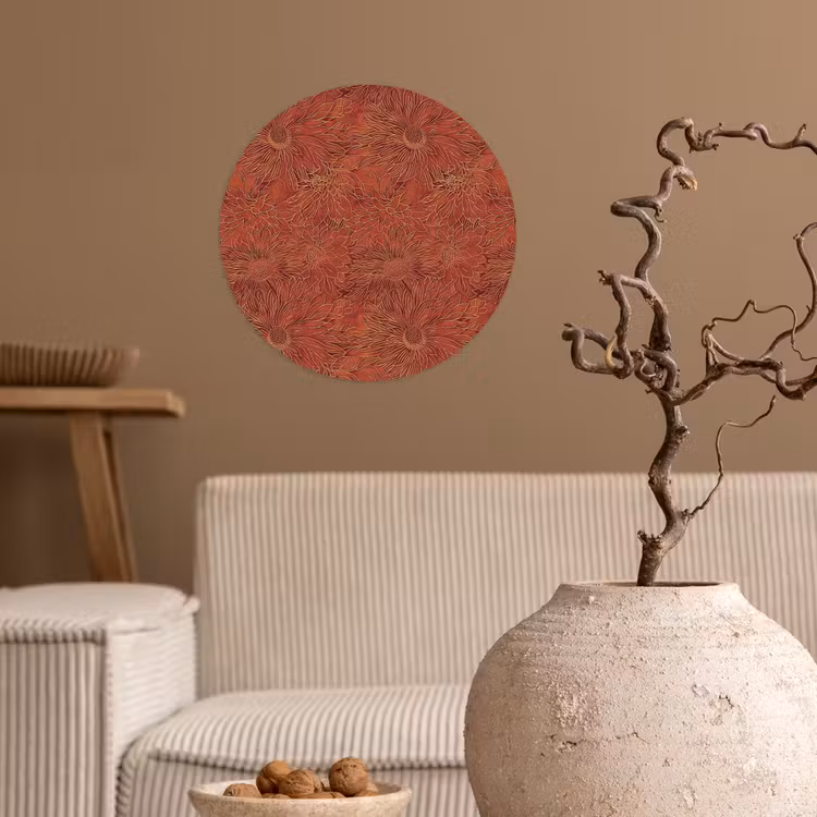 Behangcirkel - Oosters - Bloemen - Terracotta — 2