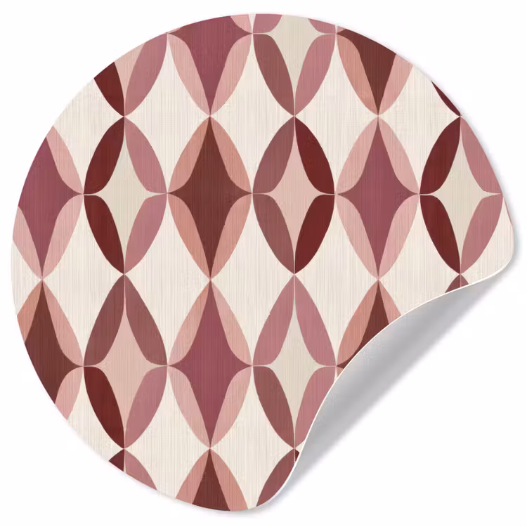 Behangcirkel - Ovaal - Textuur - Roze — 1