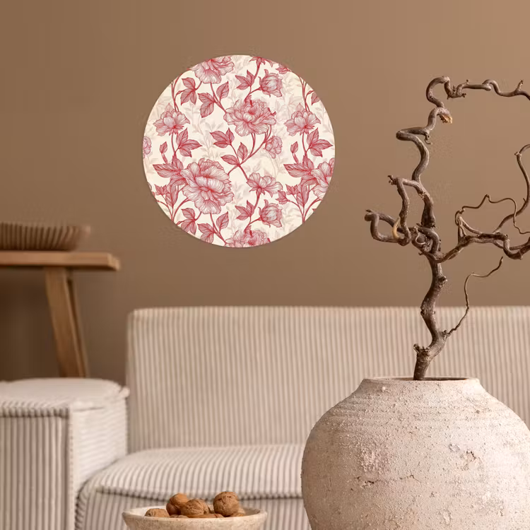 Behangcirkel - Pioenrozen - Modern - Rood — 2
