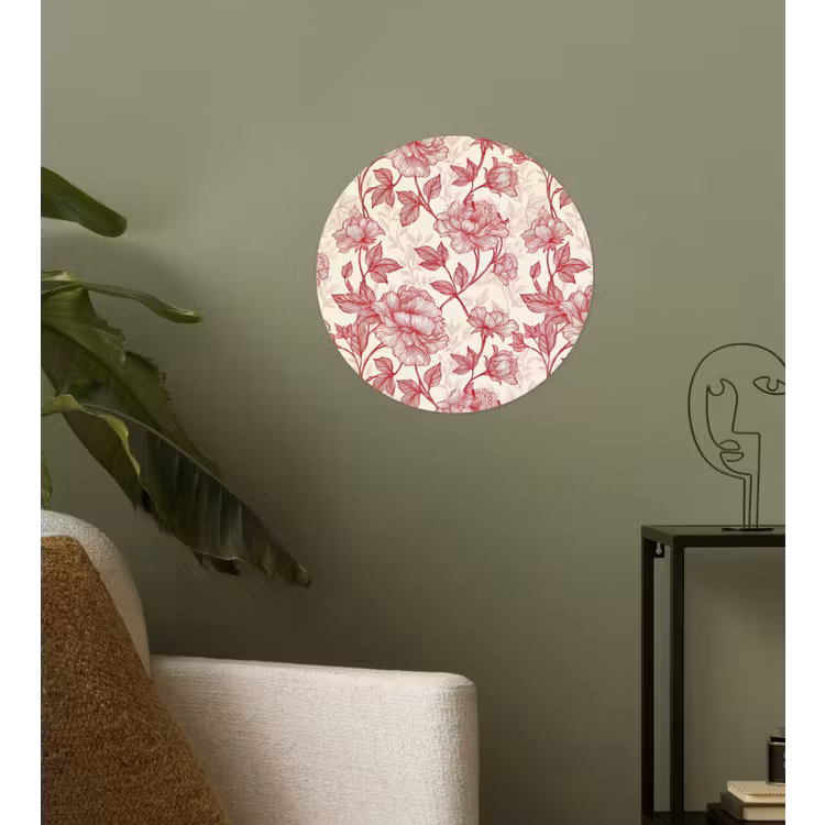 Behangcirkel - Pioenrozen - Modern - Rood — 3