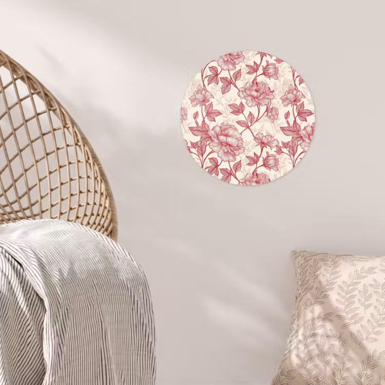 Behangcirkel - Pioenrozen - Modern - Rood — 5