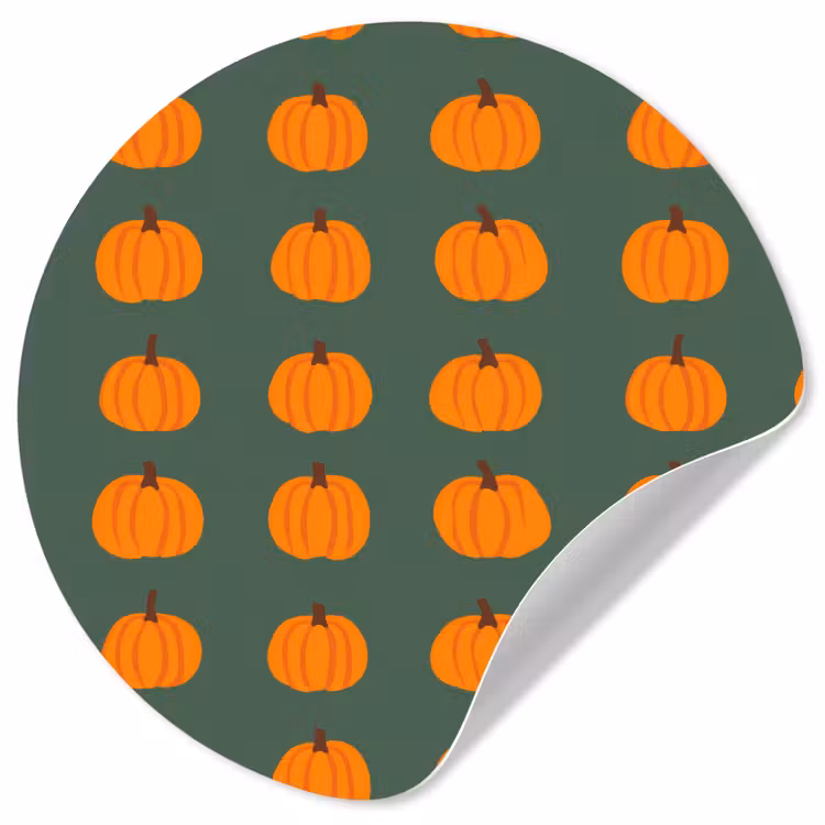 Behangcirkel - Pompoen - Patroon - Oranje — 1