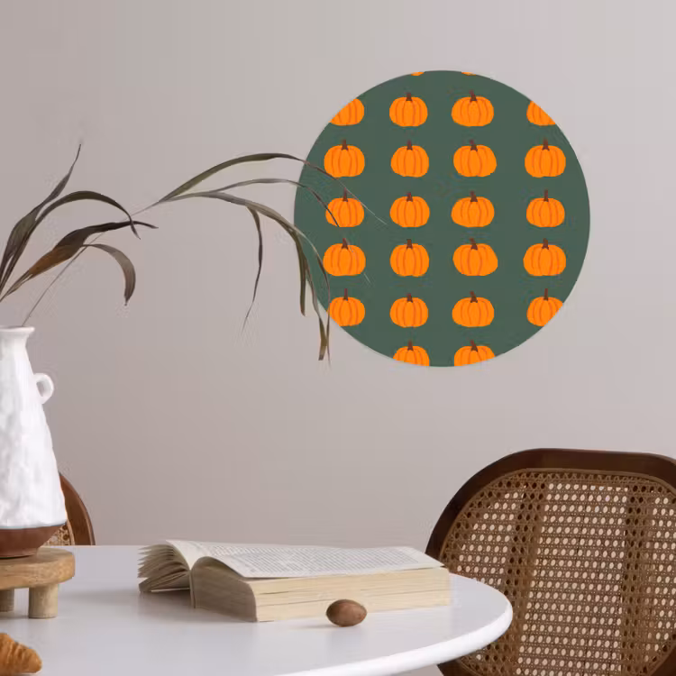 Behangcirkel - Pompoen - Patroon - Oranje — 4