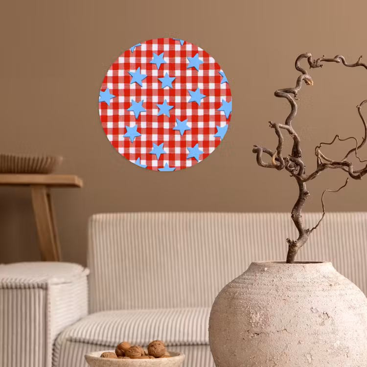 Behangcirkel - Ruit - Sterren - Rood — 2