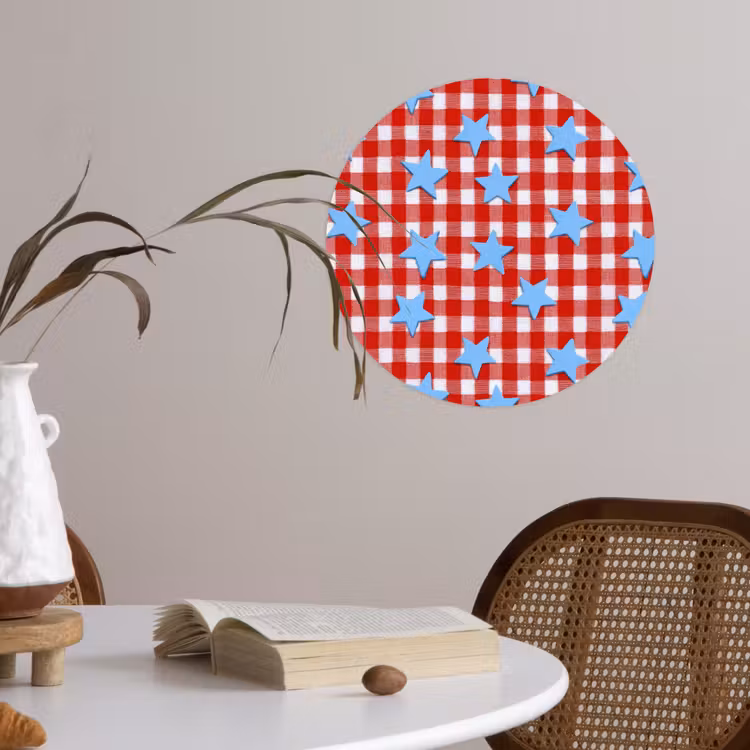 Behangcirkel - Ruit - Sterren - Rood — 4