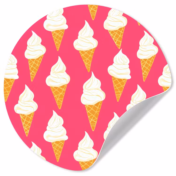 Behangcirkel - Softijs - Horentje - Roze — 1