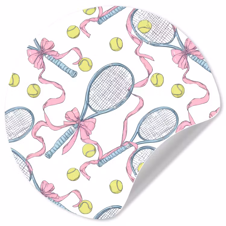 Behangcirkel - Tennis - Strikken - Kleurrijk — 1
