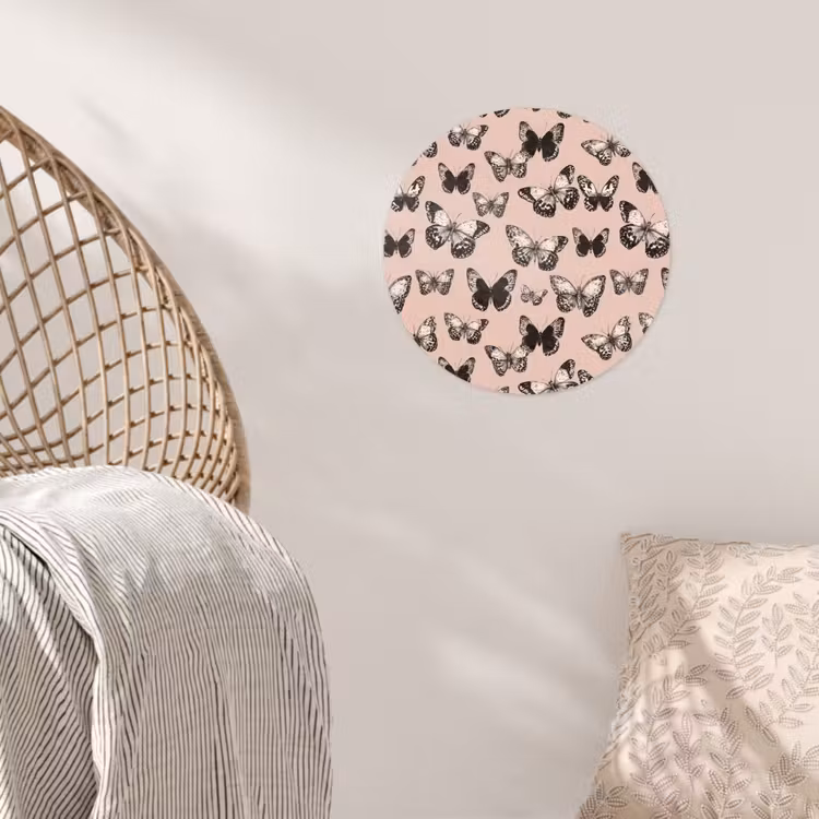 Behangcirkel - Tijdloos - Vlinders - Perzik — 5