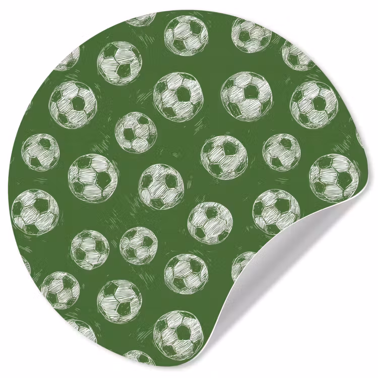 Behangcirkel - Voetbal - Sport - Groen — 1
