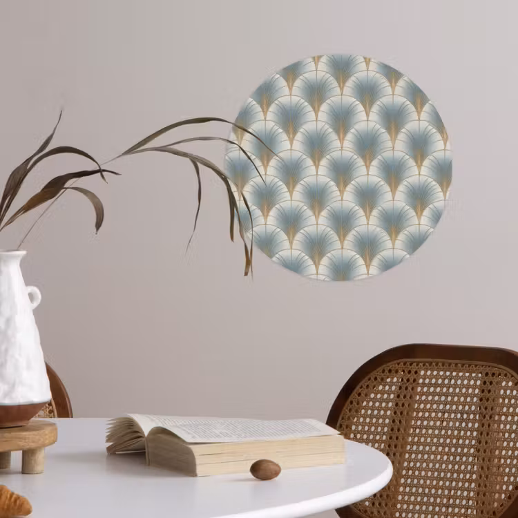 Behangcirkel - Waaier - Klassiek - Blauw — 4