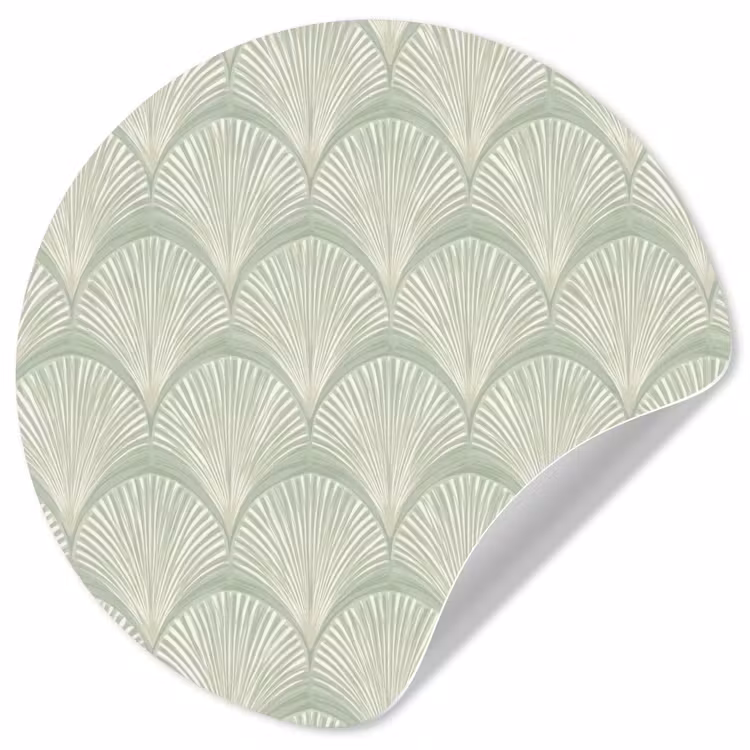 Behangcirkel - Waaiers - Patroon - Groen — 1