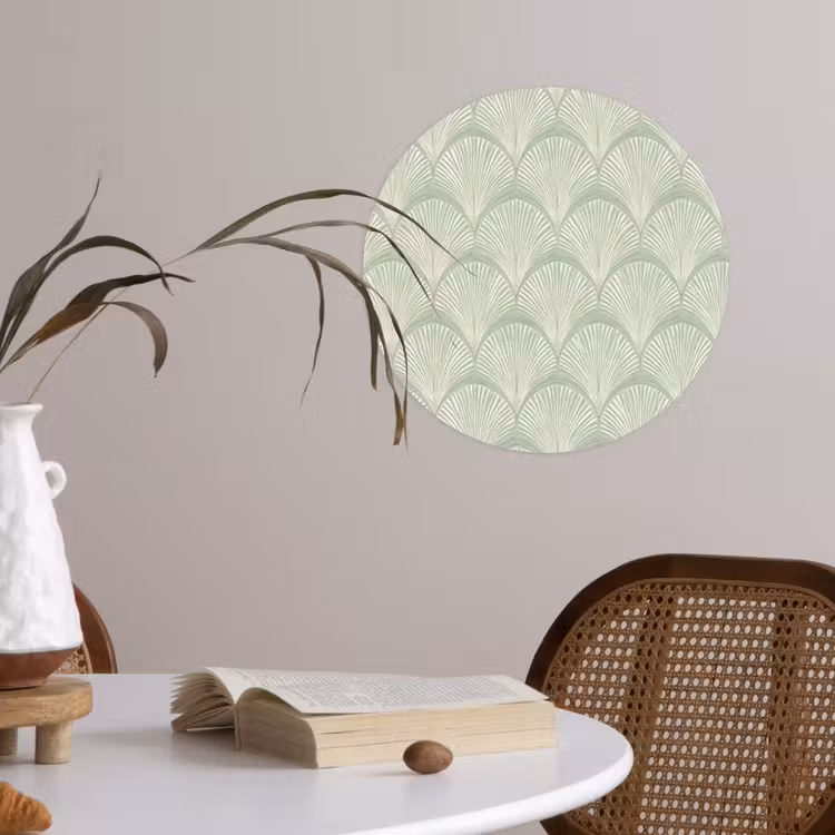 Behangcirkel - Waaiers - Patroon - Groen — 4