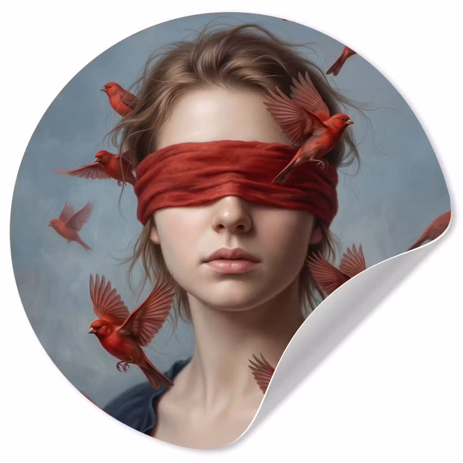 Behangcirkel - Portret - Krachtig - Rood — 1