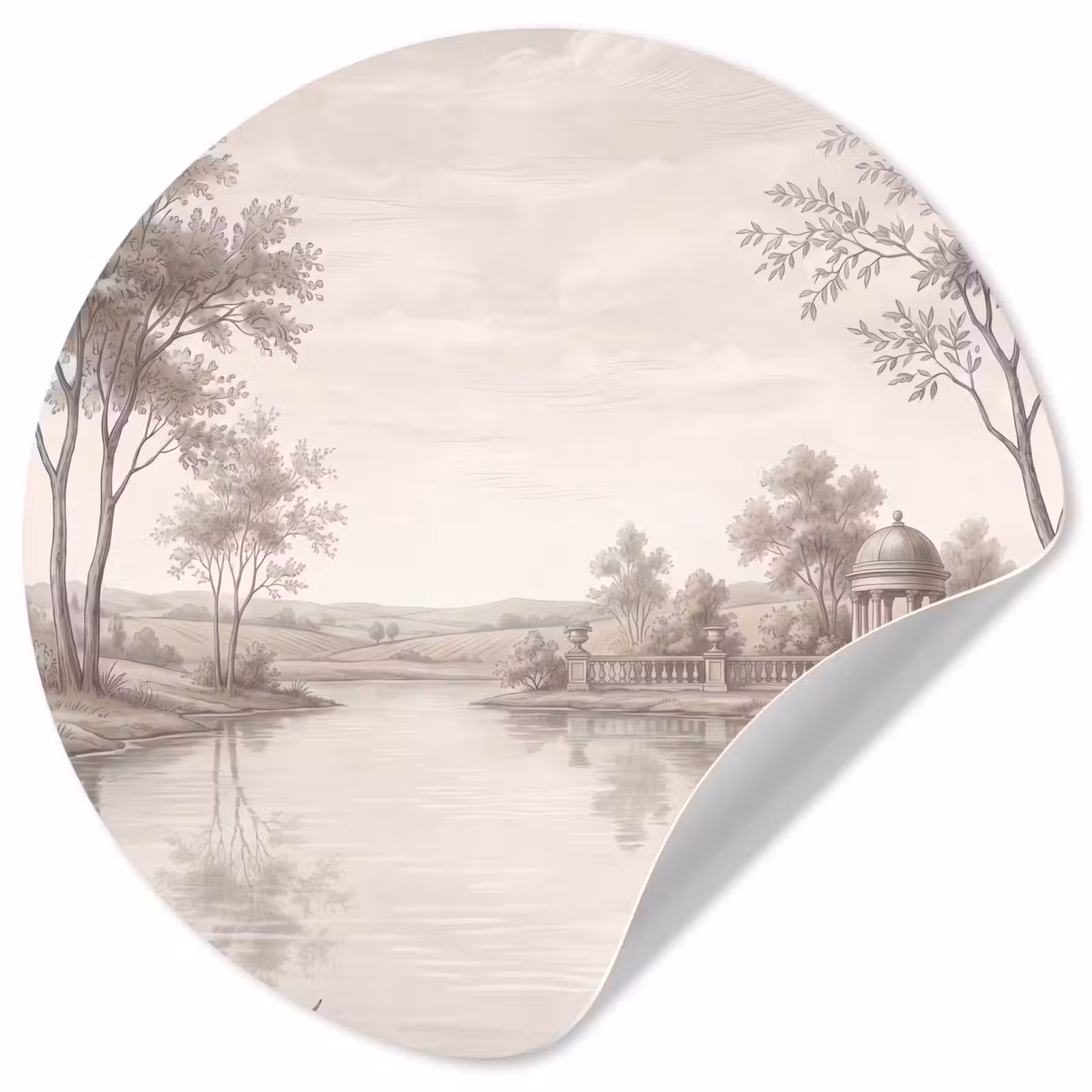 Behangcirkel - Terras - Water - Natuur - Landschap — 1