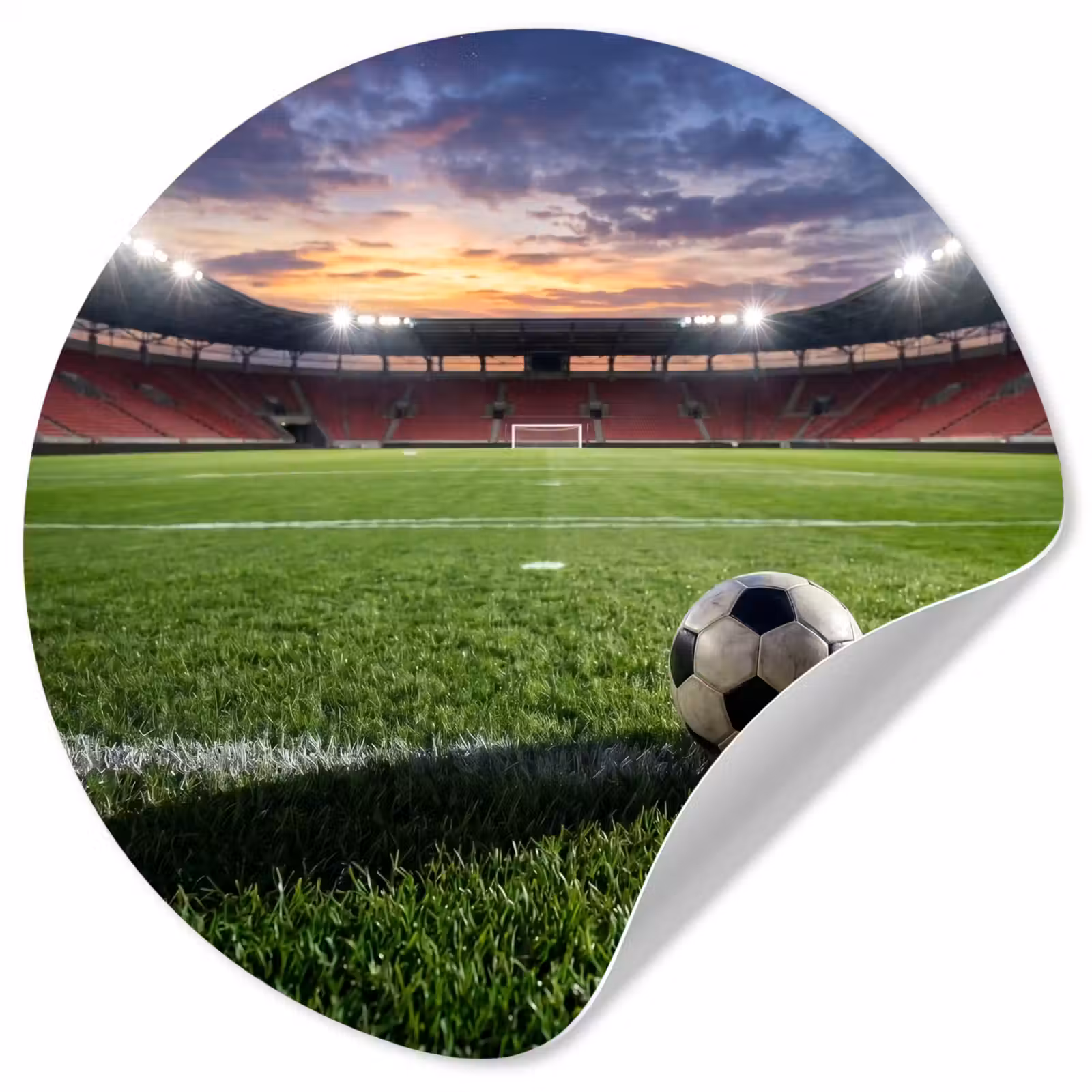 Behangcirkel - Voetbal - Stadion - Sport - Groen — 1
