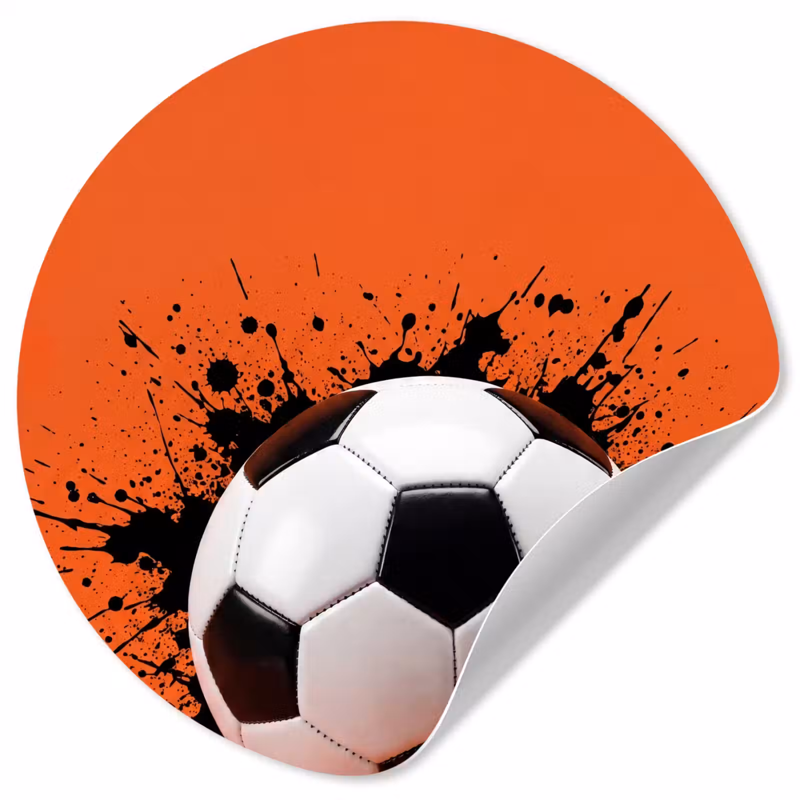 Behangcirkel - Voetbal - Verf - Sport - Oranje — 1