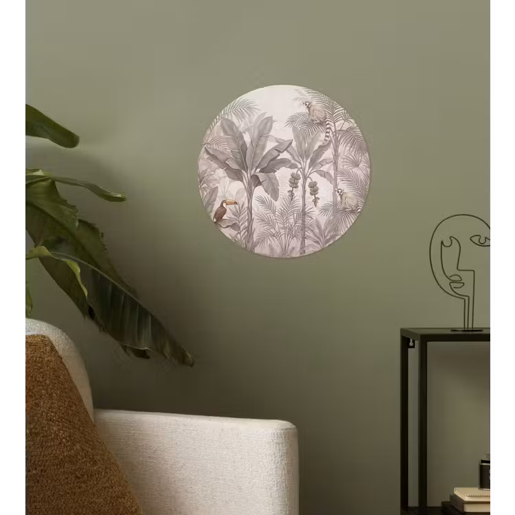 Behangcirkel - Natuur - Jungle - Ringstaartmaki - Bruin — 3