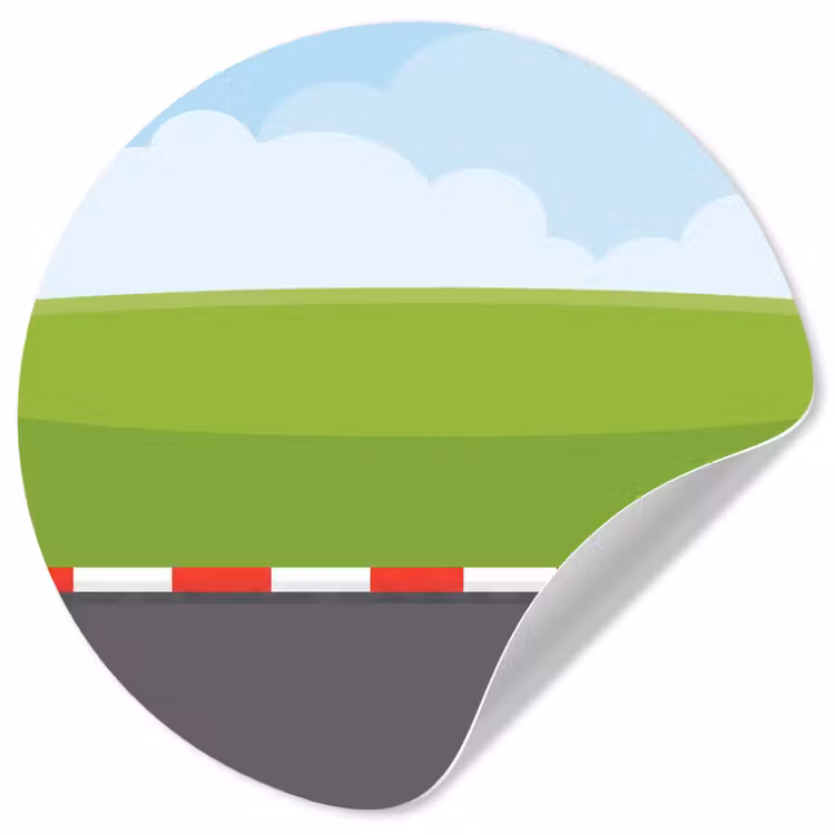 Behangcirkel - Racebaan - Illustratie - Sport - Kleurrijk — 1