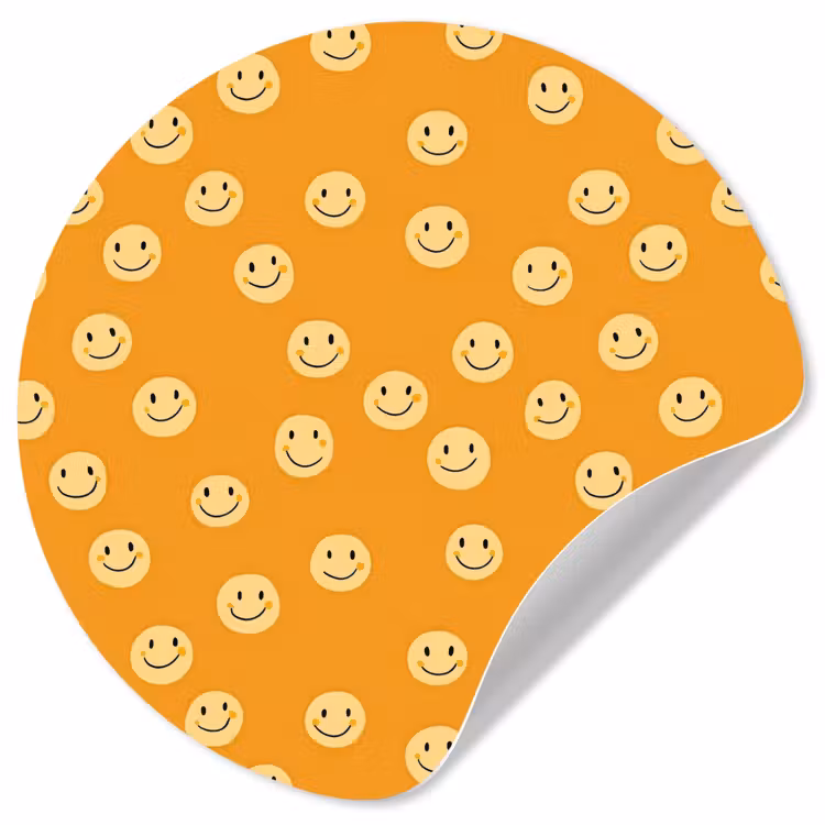 Behangcirkel - Smileys - Retro - Heel — 1