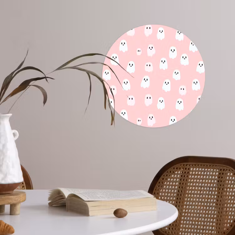Behangcirkel - Spookjes - Patroon - Roze — 4