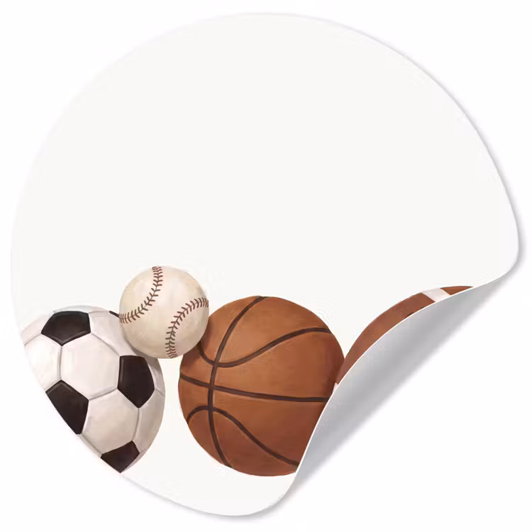 Behangcirkel - Sport - Ballen - Illustratie — 1