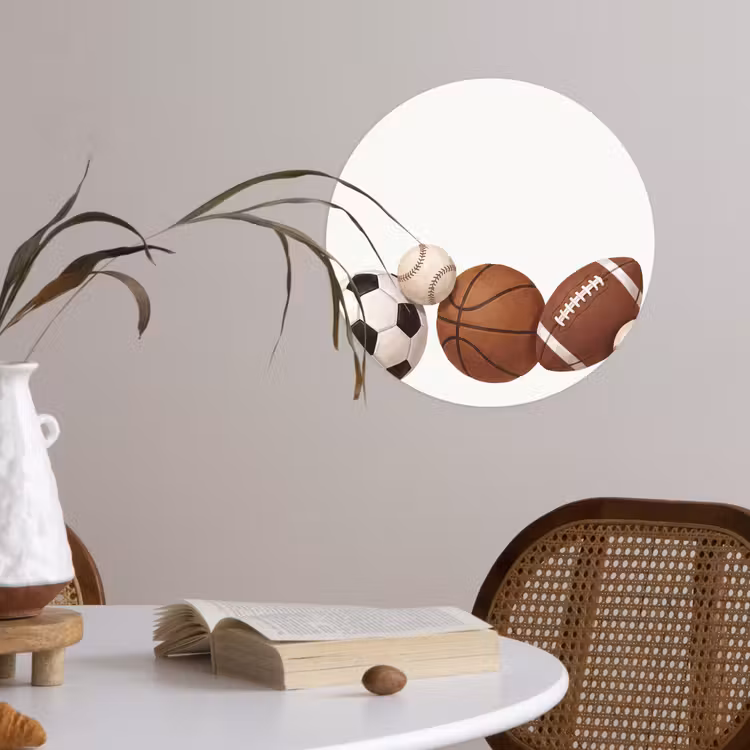Behangcirkel - Sport - Ballen - Illustratie — 4