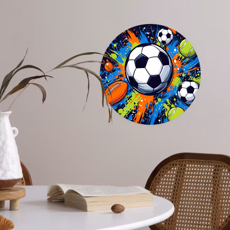 Behangcirkel - Sport - Ballen - Kleurrijk — 4