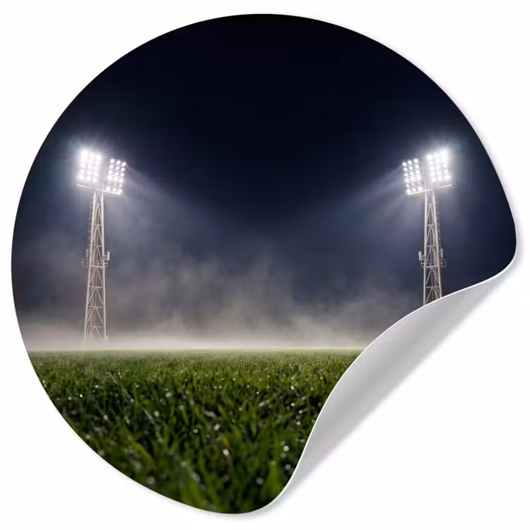 Behangcirkel - Stadion - Lichtmast - Sport - Nacht — 1