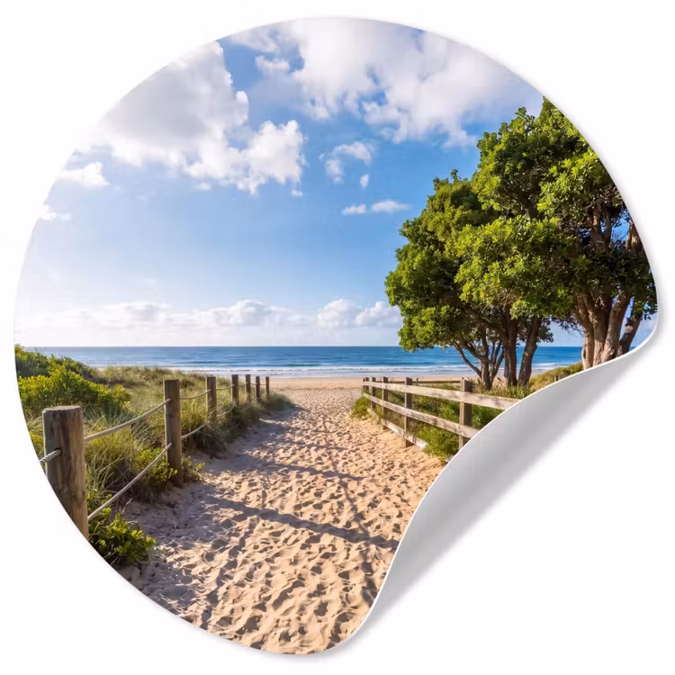 Behangcirkel - Strand - Zandpad - Oceaan - Natuur — 1