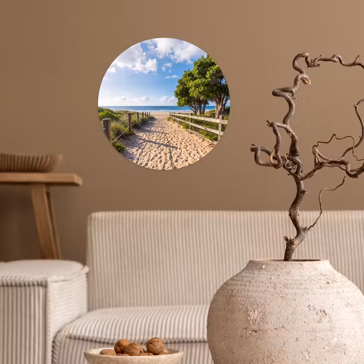 Behangcirkel - Strand - Zandpad - Oceaan - Natuur — 2