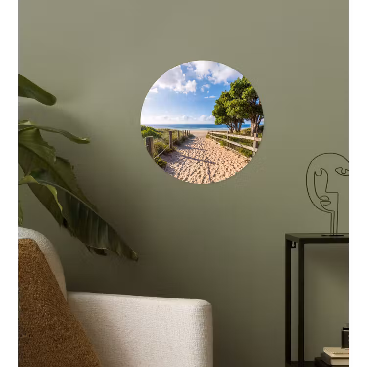 Behangcirkel - Strand - Zandpad - Oceaan - Natuur — 3