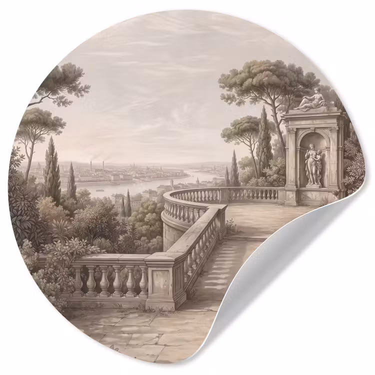 Behangcirkel - Terras - Stad - Uitzicht - Rivier — 1