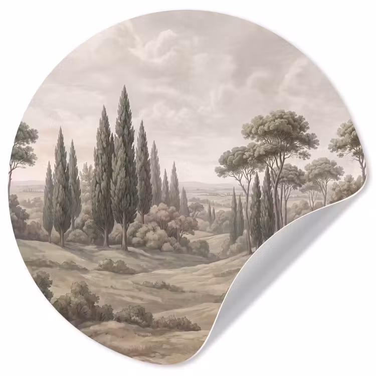 Behangcirkel - Vallei - Bos - Natuur - Groen — 1