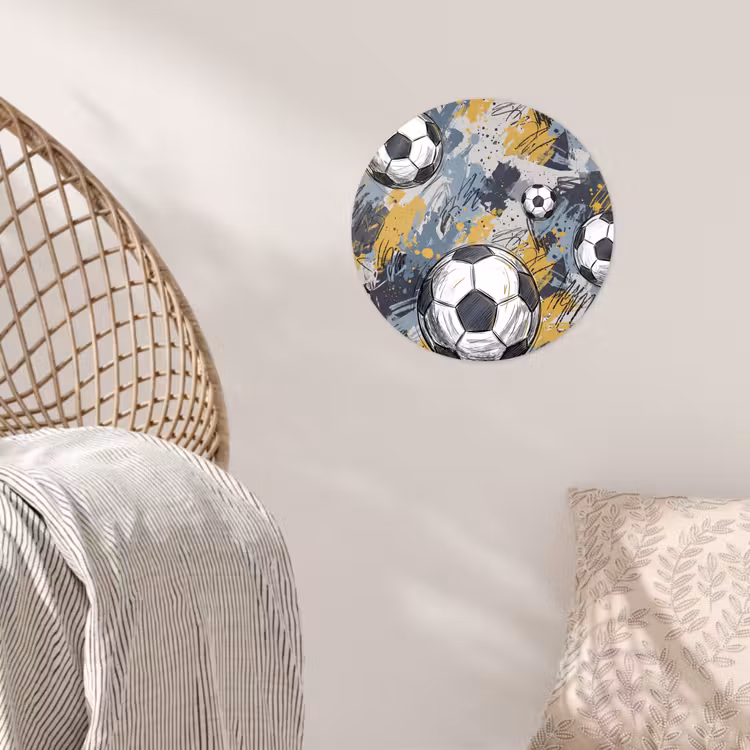 Behangcirkel - Voetbal - Abstract - Sport - Kleurrijk — 5
