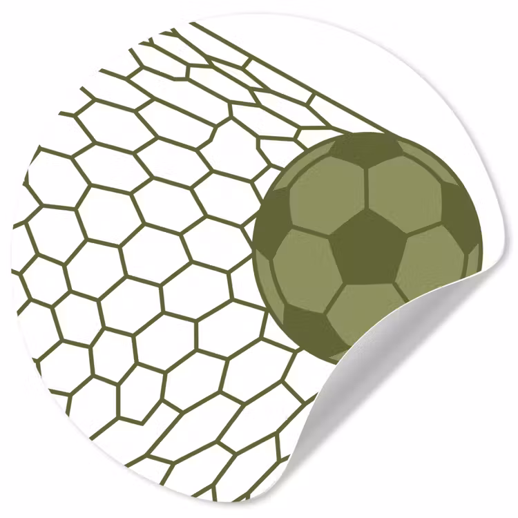 Behangcirkel - Voetbal - Goal - Sport - Groen — 1