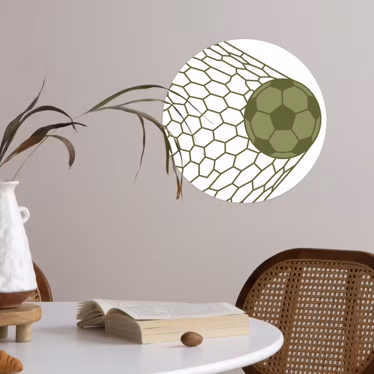 Behangcirkel - Voetbal - Goal - Sport - Groen — 4