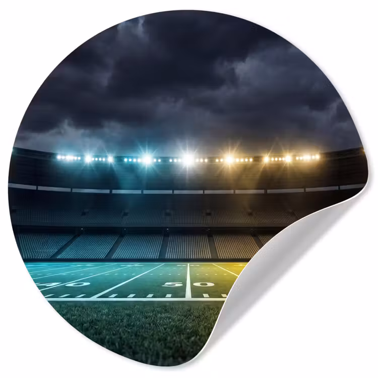 Behangcirkel - Voetbal - Stadion - Nacht - Modern — 1