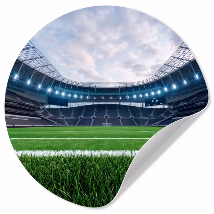 Behangcirkel - Voetbal - Stadion - Sport - Groen — 1