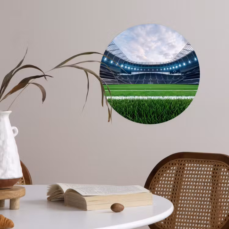 Behangcirkel - Voetbal - Stadion - Sport - Groen — 4