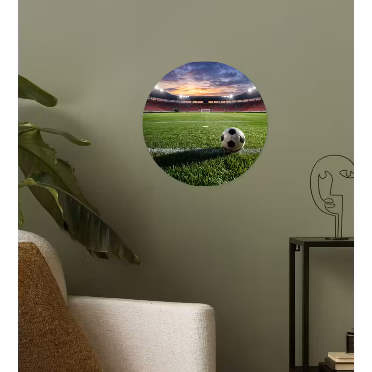 Behangcirkel - Voetbal - Stadion - Sport - Groen — 3