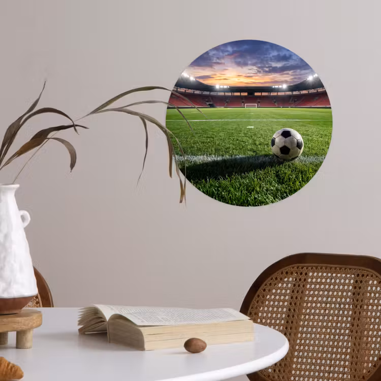 Behangcirkel - Voetbal - Stadion - Sport - Groen — 4