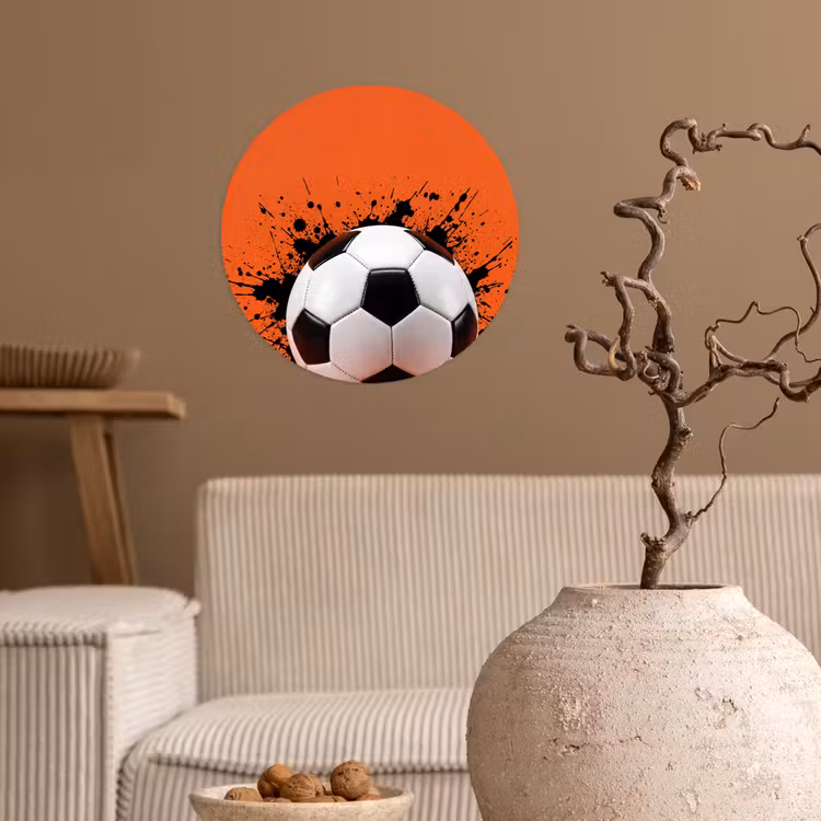 Behangcirkel - Voetbal - Verf - Sport - Oranje — 2