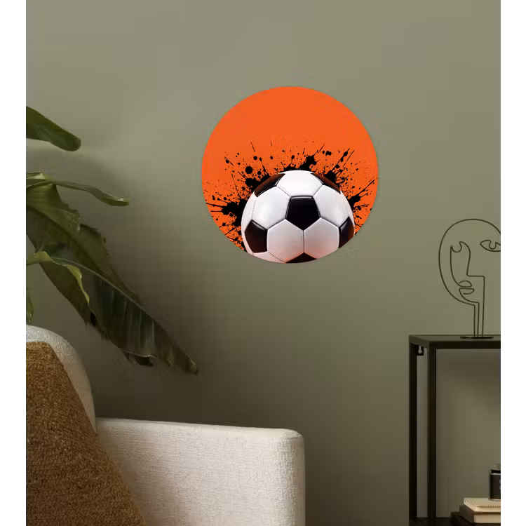 Behangcirkel - Voetbal - Verf - Sport - Oranje — 3